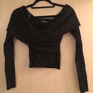 crossover off the shoulder top